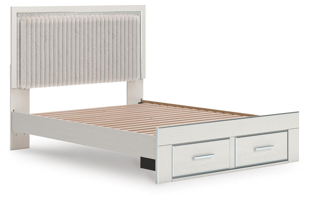 Zuraleus Queen Upholstered Panel Platform Storage Bed