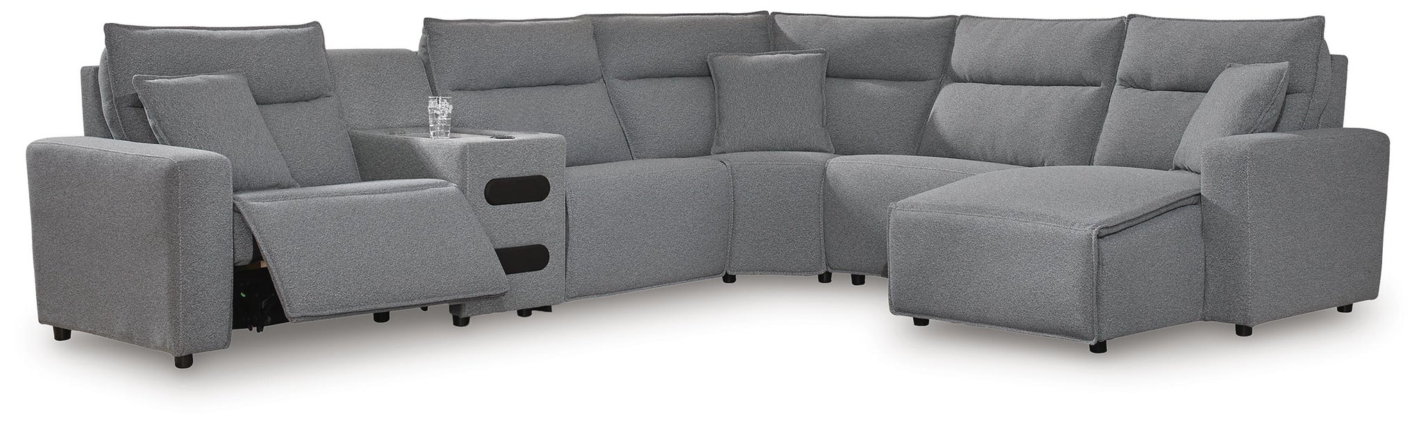 Modmax II 6-Piece Reclining Sectional with Chaise and Audio Console