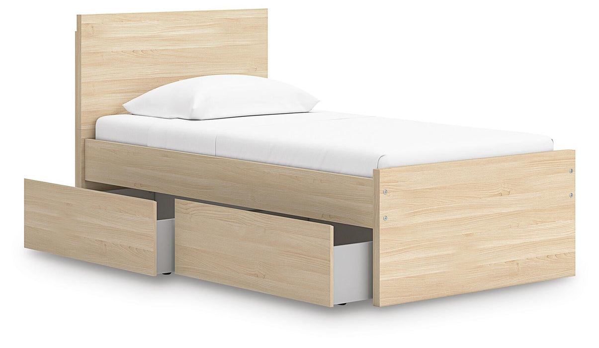 Ashley Express - Onita Twin Panel Platform Bed with 1 Side Storage