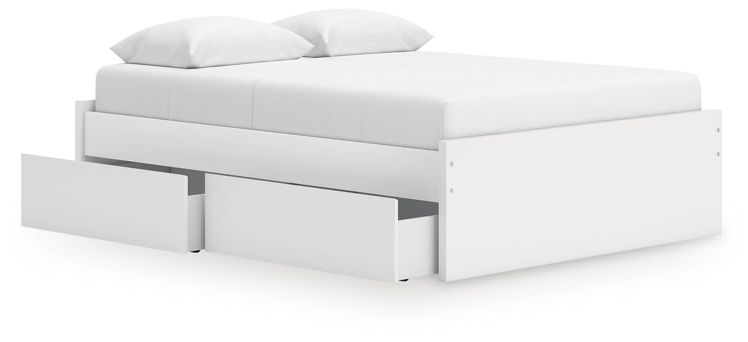 Ashley Express - Onita Queen Platform Bed with 1 Side Storage