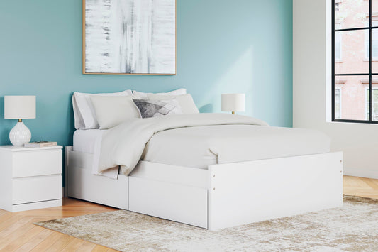 Ashley Express - Onita Queen Platform Bed with 1 Side Storage