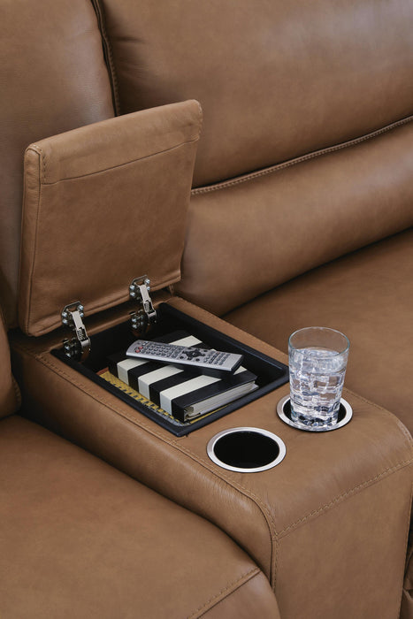 DeepWakes 7-Piece Reclining Sectional with Chaise and Storage Consoles