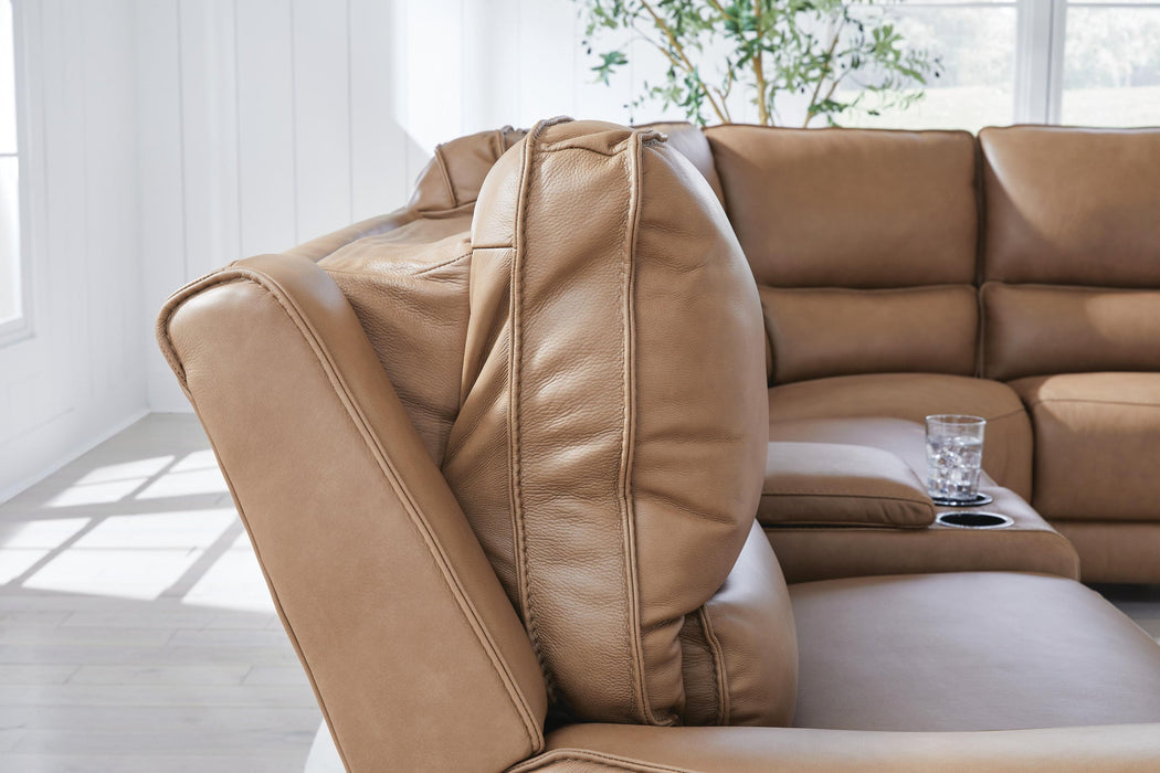 DeepWakes 7-Piece Reclining Sectional with Chaise and Storage Consoles