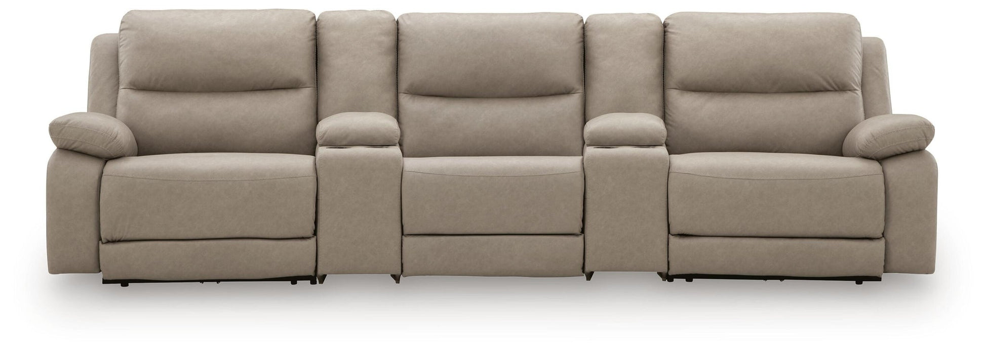 Narwhal Place 5-Piece Reclining Sectional with Storage Consoles