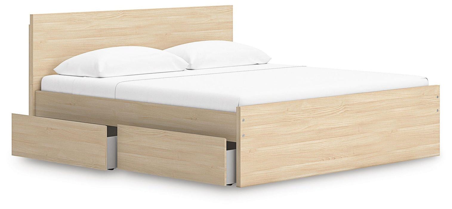 Ashley Express - Onita King Panel Platform Bed with 1 Side Storage