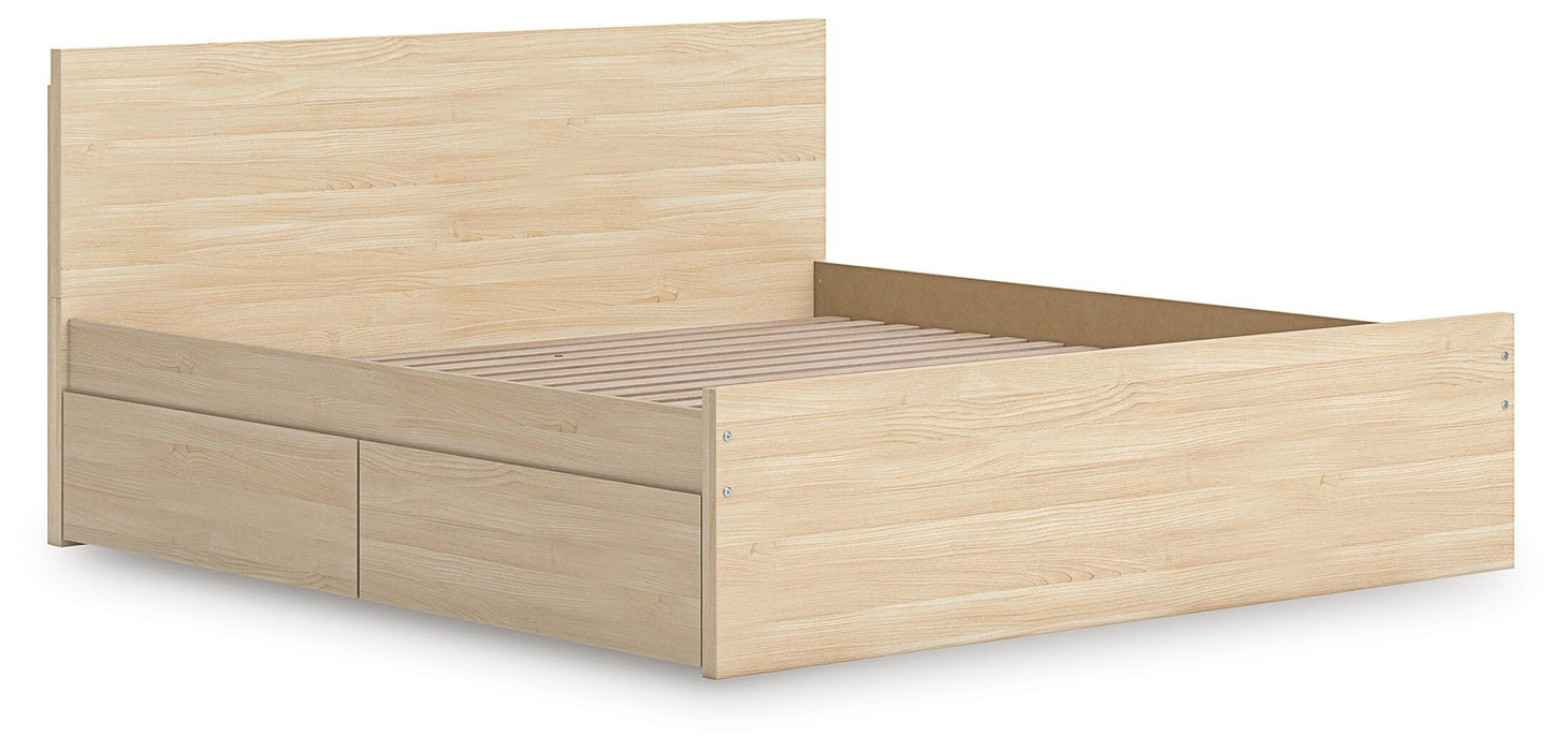 Ashley Express - Onita King Panel Platform Bed with 1 Side Storage
