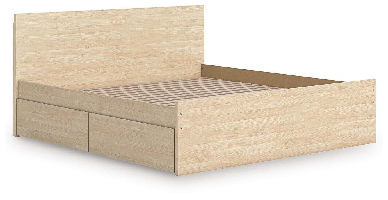 Ashley Express - Onita Queen Panel Platform Bed with 2 Side Storage