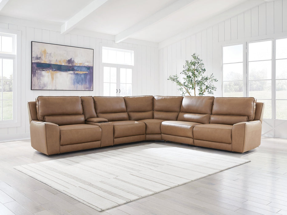 DeepWakes 6-Piece Reclining Sectional with Storage Console