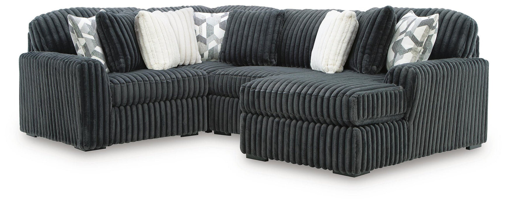 Midnight-Madness 4-Piece Sectional with Chaise