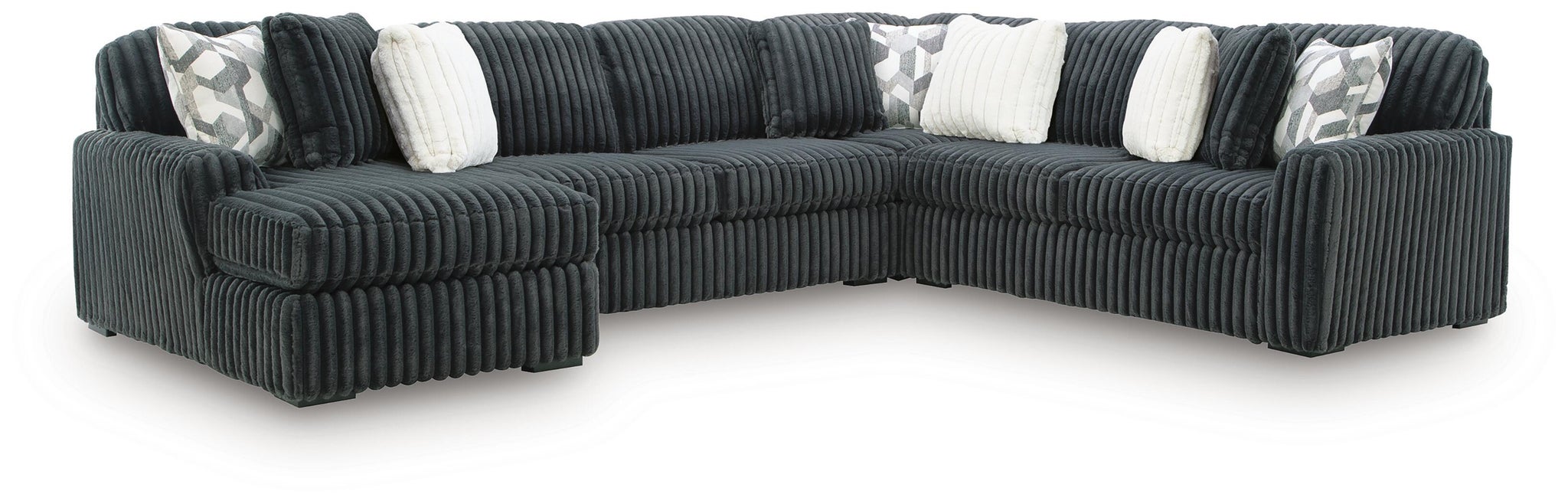 Midnight-Madness 4-Piece Sectional with Chaise