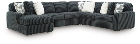 Midnight-Madness 4-Piece Sectional with Chaise