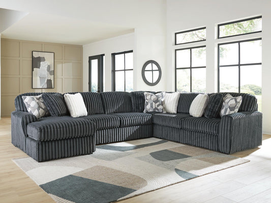 Midnight-Madness 4-Piece Sectional with Chaise