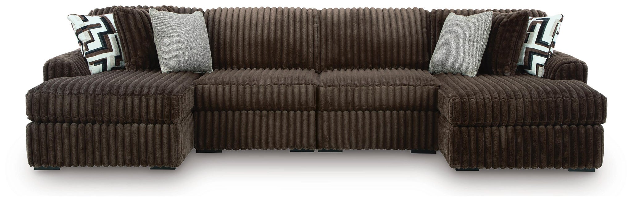 Midnight-Madness 4-Piece Double Chaise Sectional
