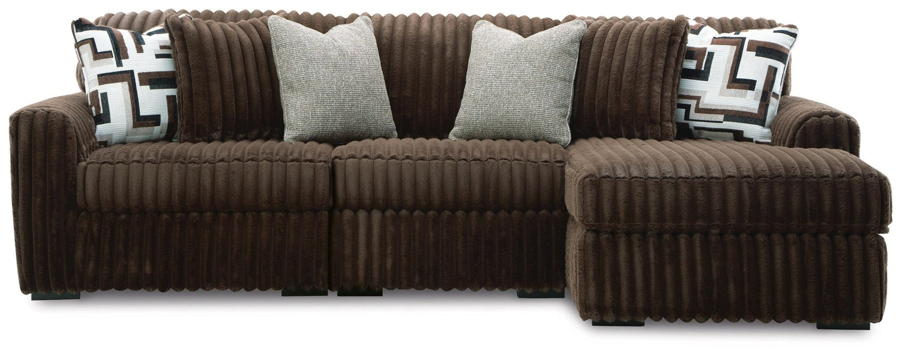 Midnight-Madness 3-Piece Sectional with Chaise
