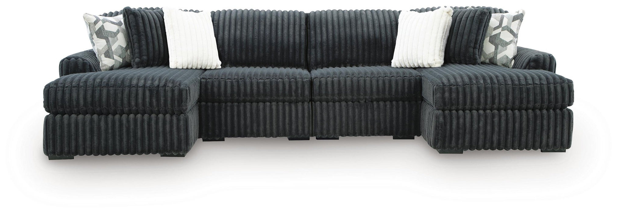Midnight-Madness 4-Piece Double Chaise Sectional