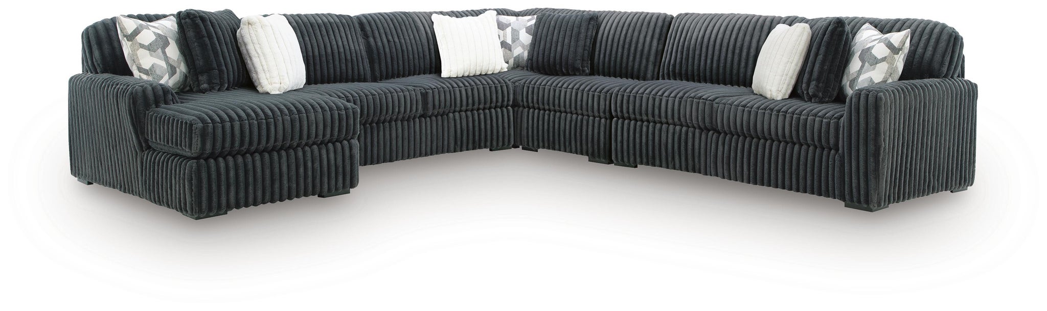 Midnight-Madness 5-Piece Sectional with Chaise