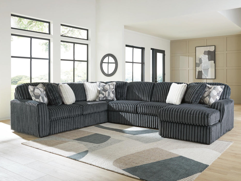 Midnight-Madness 4-Piece Sectional with Chaise