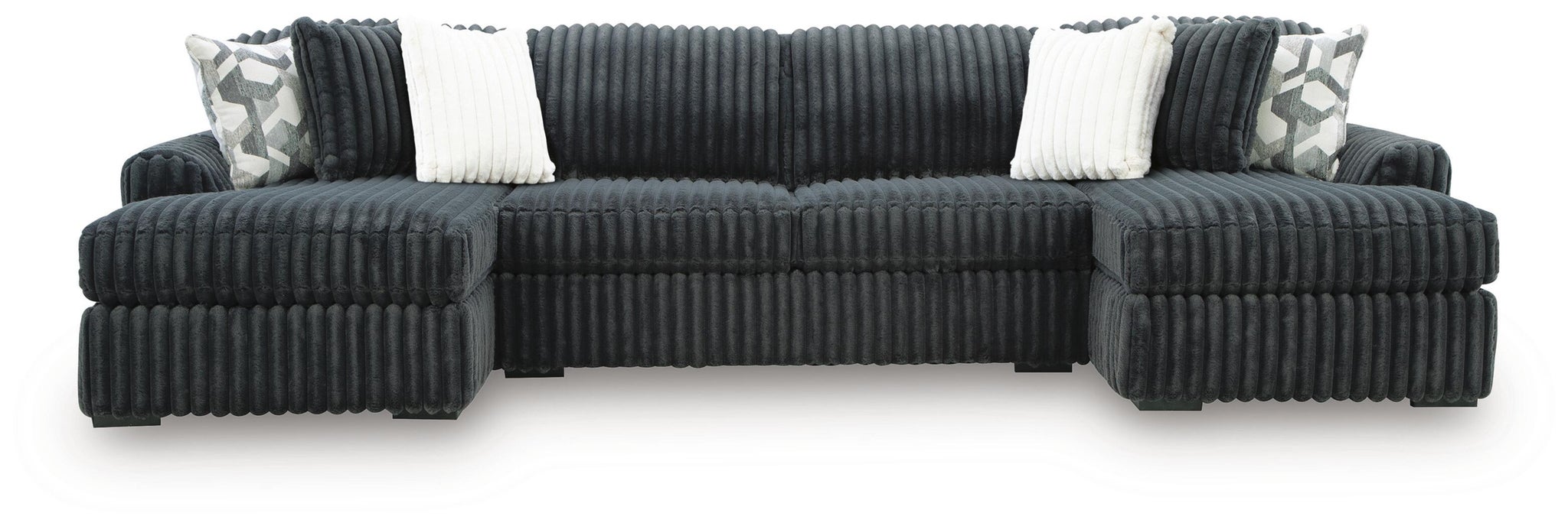 Midnight-Madness 3-Piece Double Chaise Sectional