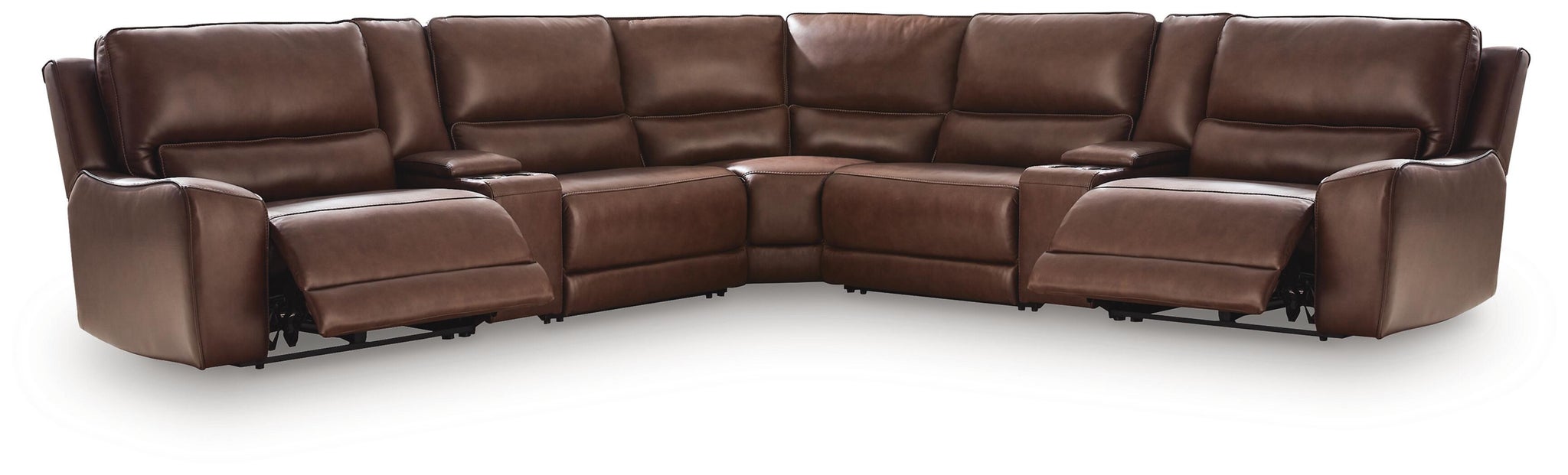 DeepWakes 7-Piece Reclining Sectional with Storage Consoles