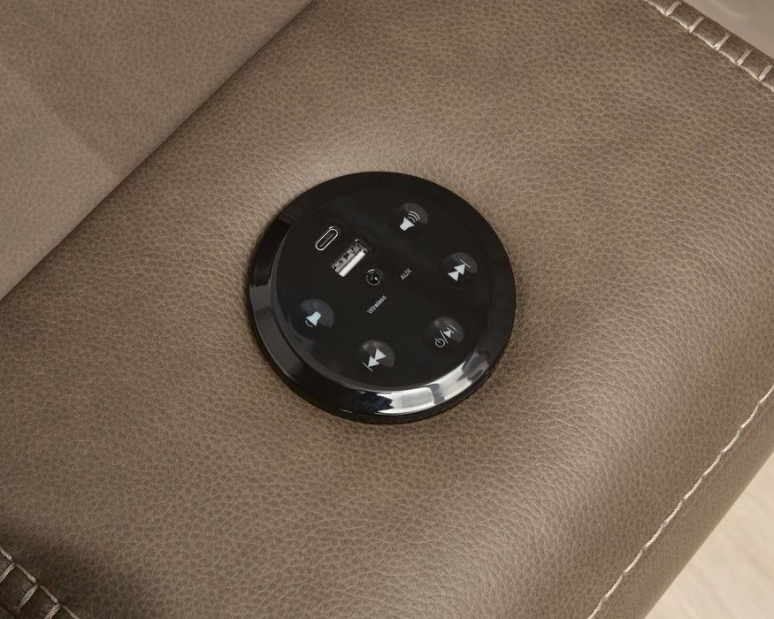 Max-Momentum 7-Piece Power Reclining Sectional with Audio Consoles