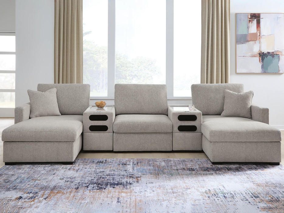 ModMax Luxe 5-Piece Double Chaise Sectional with Audio Consoles