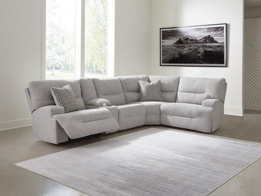 Acklen Place 5-Piece Power Reclining Sectional with Storage Console