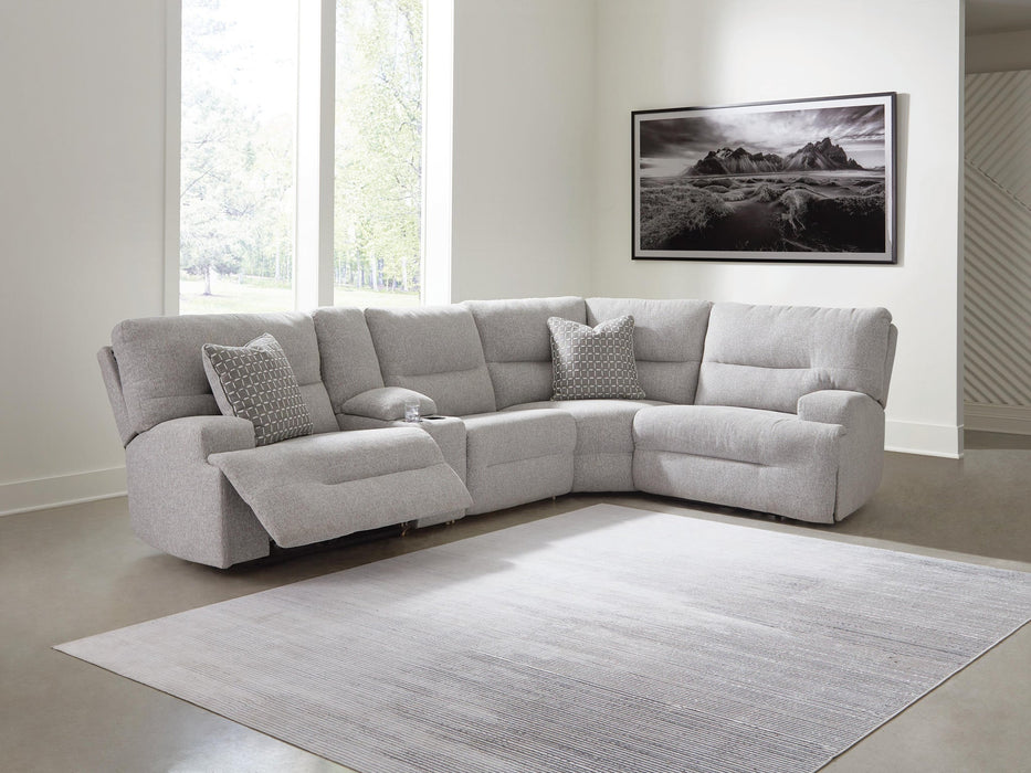 Acklen Place 5-Piece Power Reclining Sectional with Storage Console