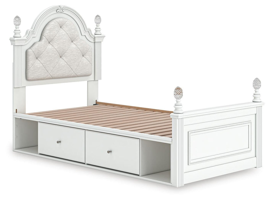 Kozlani Twin Upholstered Panel Bed with Storage