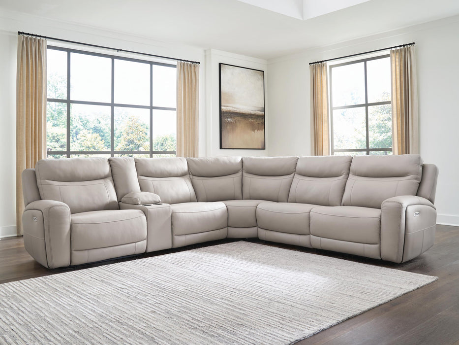 Gravier 6-Piece Power Reclining Sectional with Storage Console