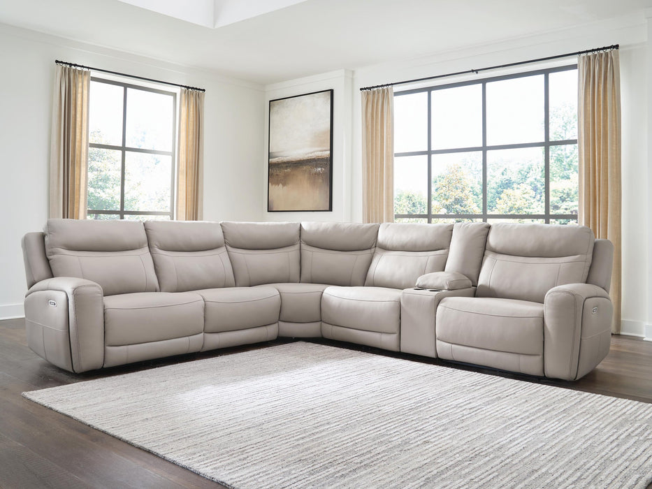 Gravier 6-Piece Power Reclining Sectional with Storage Console