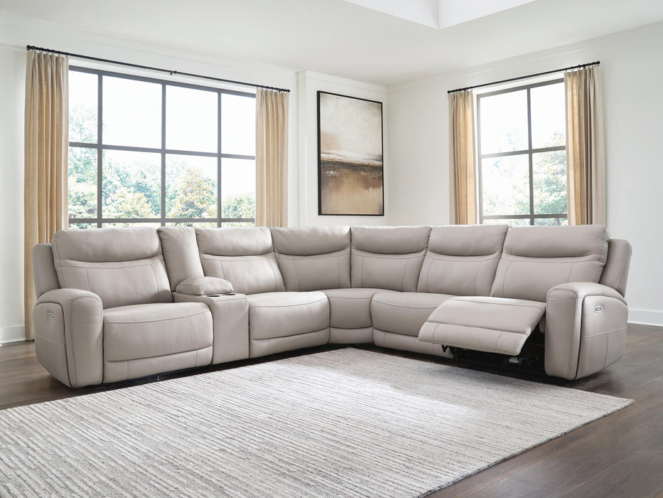 Gravier 6-Piece Power Reclining Sectional with Storage Console