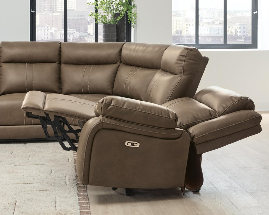 Max-Momentum 6-Piece Power Reclining Sectional with Audio Console