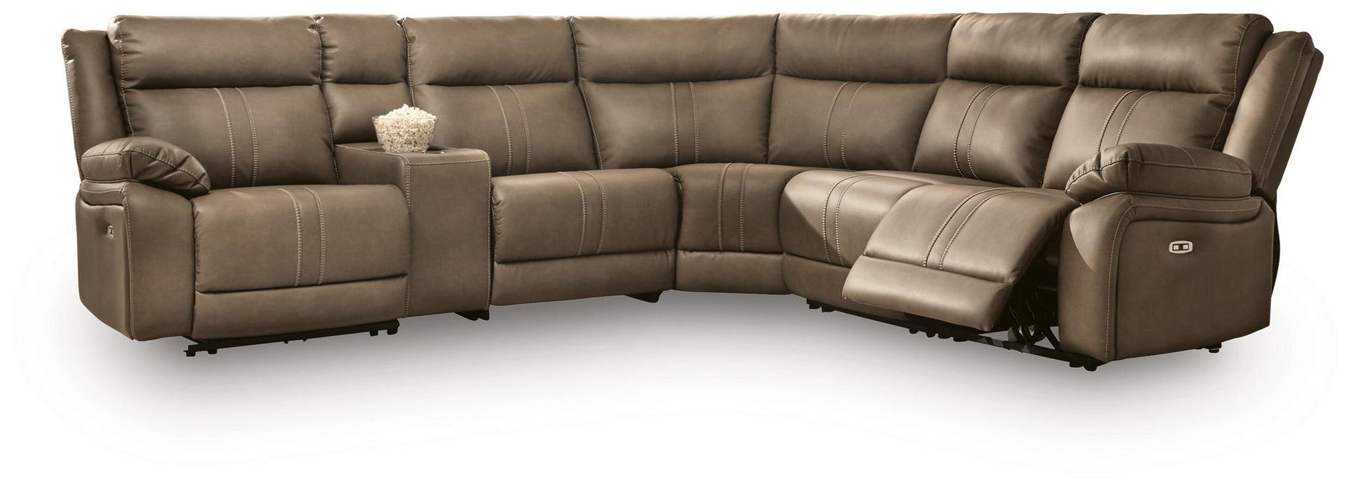 Max-Momentum 6-Piece Power Reclining Sectional with Audio Console