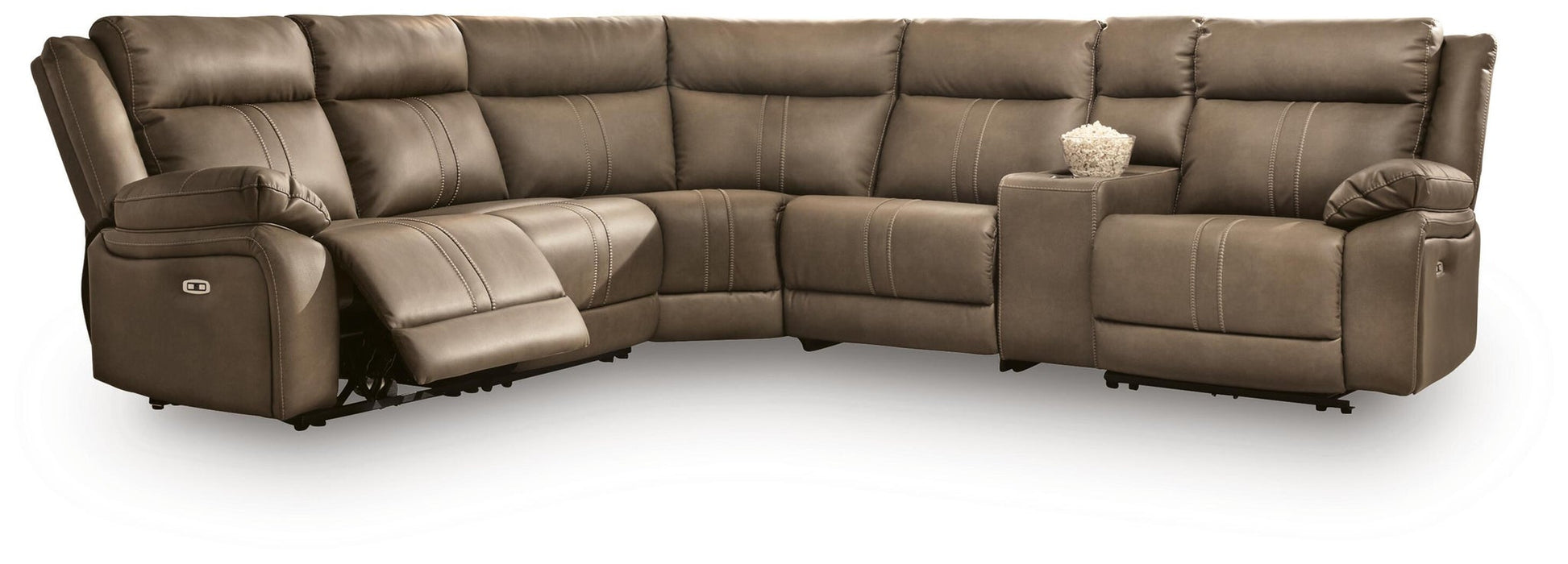 Max-Momentum 6-Piece Power Reclining Sectional with Audio Console