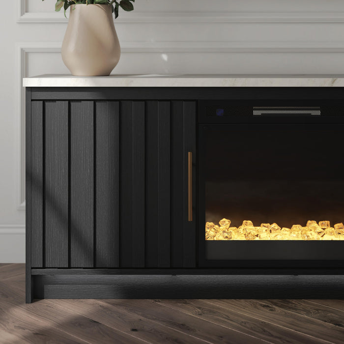 Cadmori 63" TV Stand with Electric Fireplace