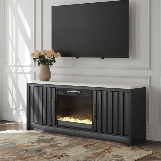 Cadmori 63" TV Stand with Electric Fireplace