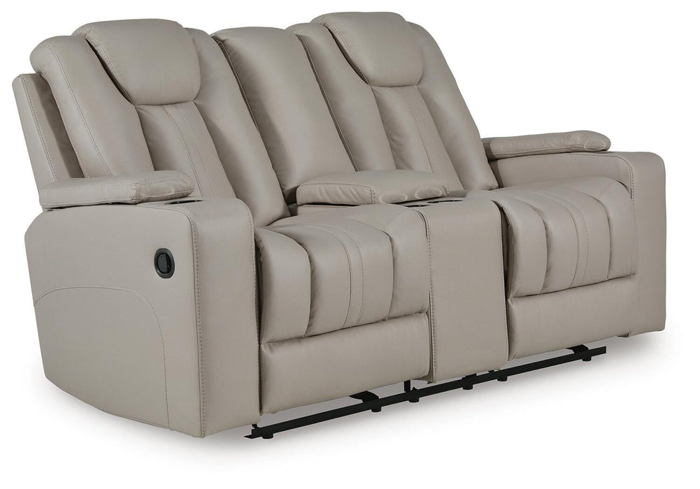 Elevate Edges Glider REC Loveseat w/Console