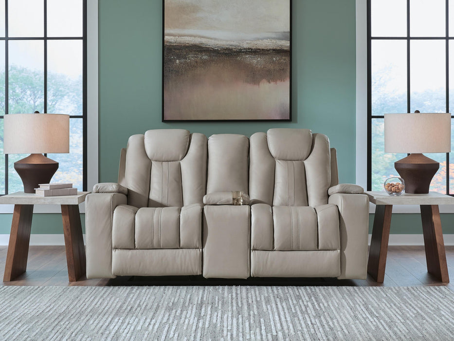 Elevate Edges Glider REC Loveseat w/Console