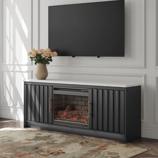 Cadmori 63" TV Stand with Electric Fireplace