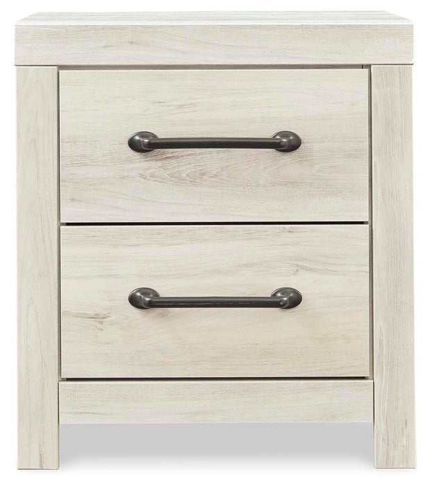 Cambeck King Panel Bed with 4 Storage Drawers with Mirrored Dresser, Chest and Nightstand