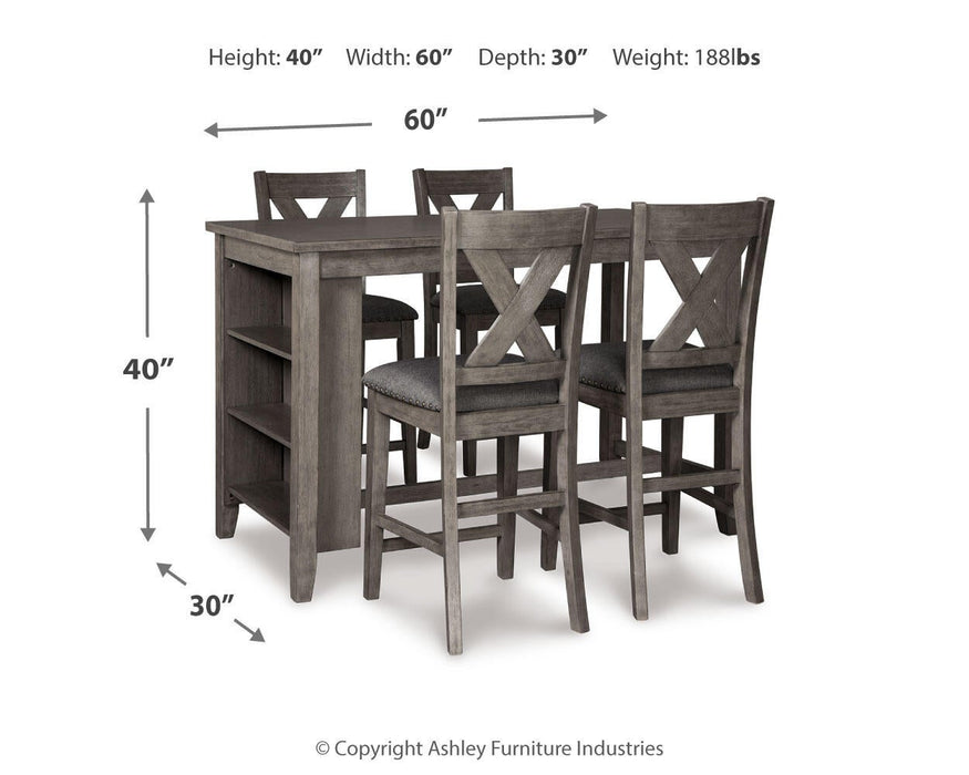 Ashley Express - Caitbrook Counter Height Dining Table and 4 Barstools