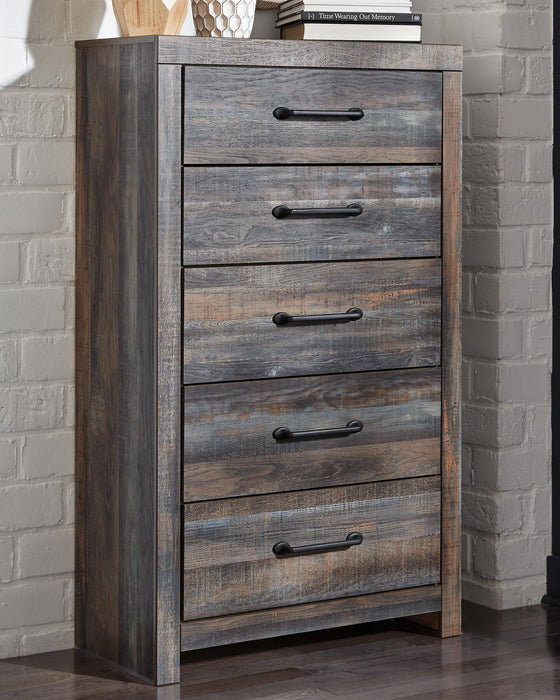 Drystan King/California King Bookcase Headboard, Dresser, Mirror, Chest and Nightstand