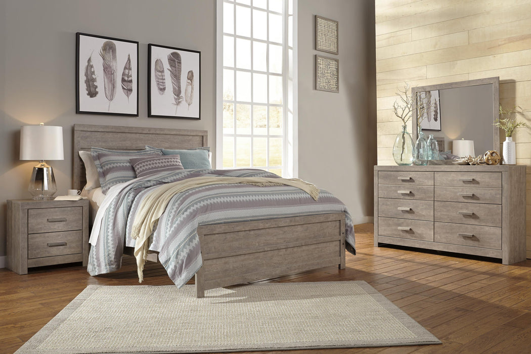 Culverbach Queen Panel Bed with Mirrored Dresser