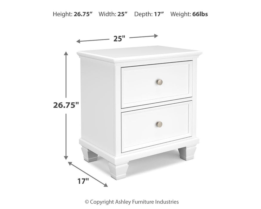 Fortman Queen Panel Bed with Mirrored Dresser, Chest and Nightstand