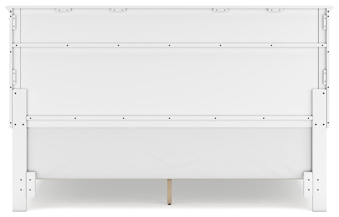 Fortman King Panel Bed with Mirrored Dresser, Chest and Nightstand