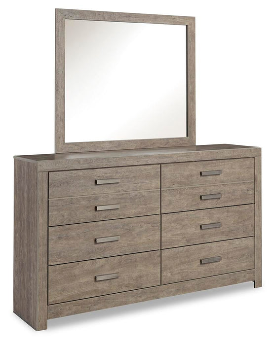 Culverbach King Panel Bed with Mirrored Dresser, Chest and Nightstand