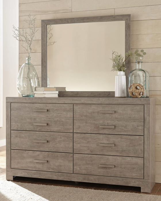 Culverbach King Panel Bed with Mirrored Dresser, Chest and Nightstand
