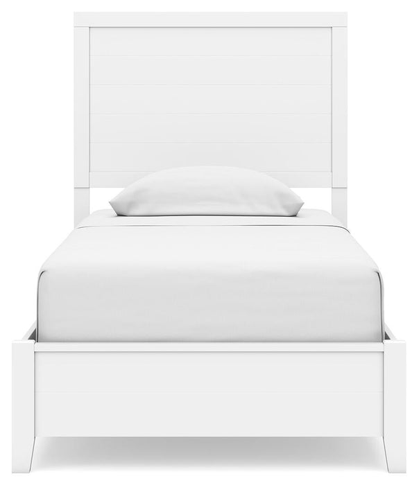 Binterglen Twin Panel Bed with Mirrored Dresser