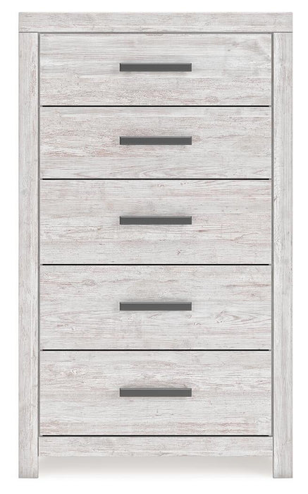 Cayboni Full Panel Bed, Dresser, Mirror, Chest and Nightstand