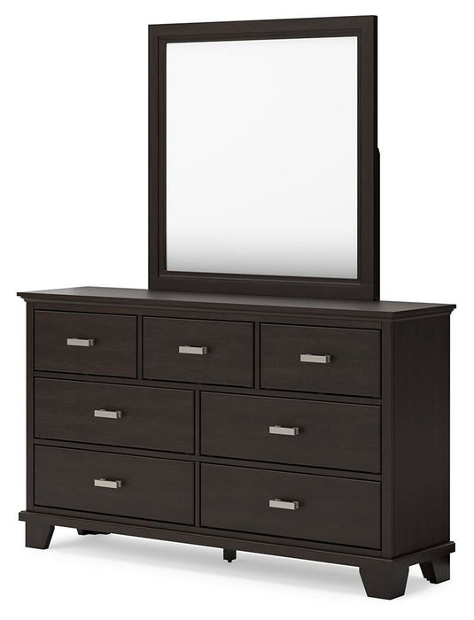 Covetown Queen Panel Bed, Dresser, Mirror, Chest and Nightstand